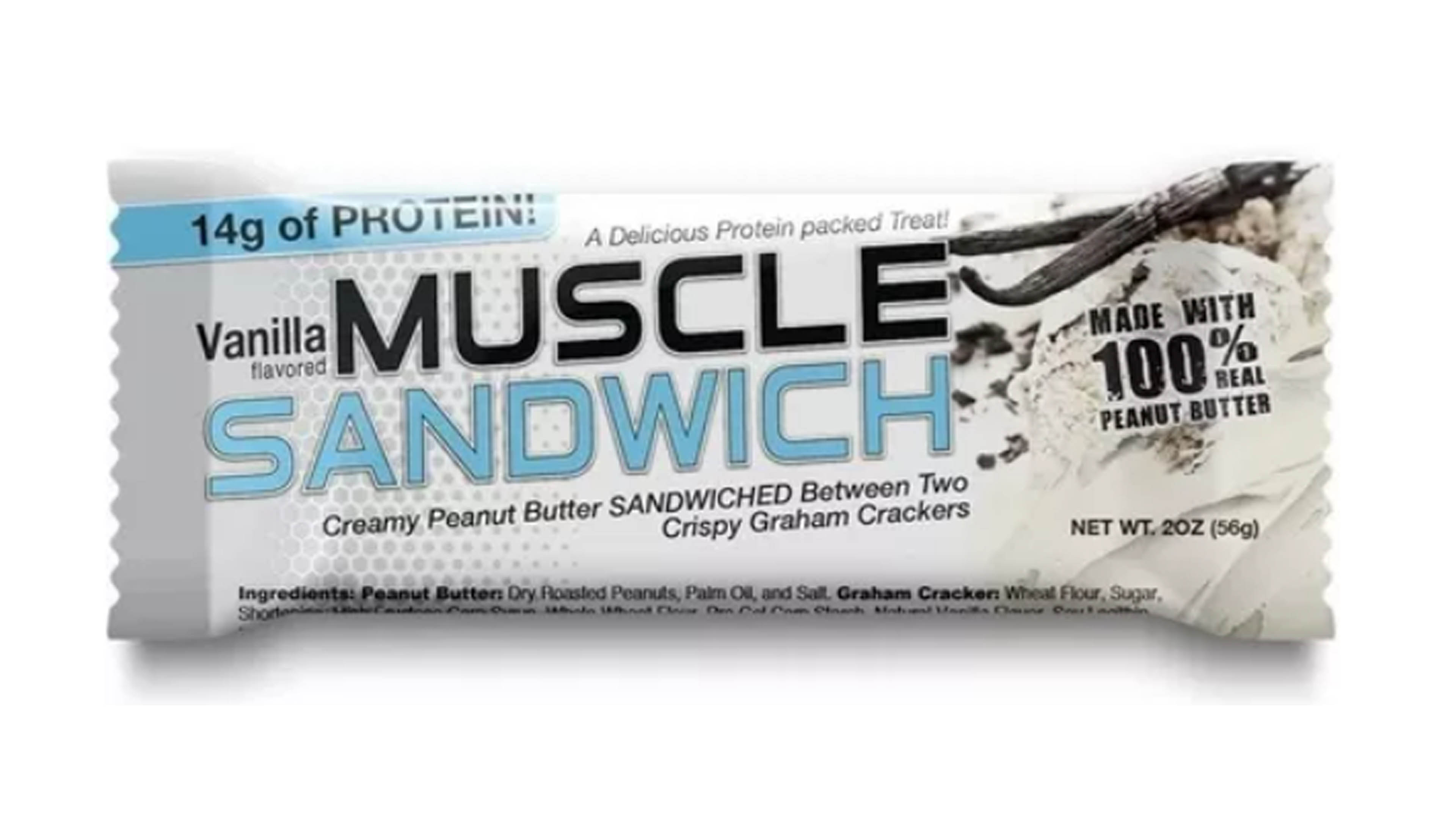 Barras de Proteina Muscle Sandwich Sabor Vainilla 12 Pack