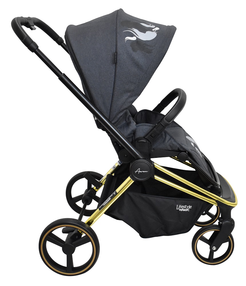 Carriola De Bebé Tipo Sistema De Viaje Aaron  Brushstroke Gold Lifestyle By Infanti