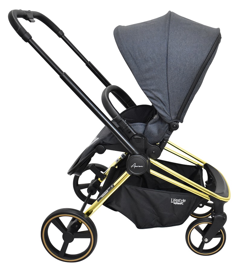 Carriola De Bebé Tipo Sistema De Viaje Aaron  Brushstroke Gold Lifestyle By Infanti