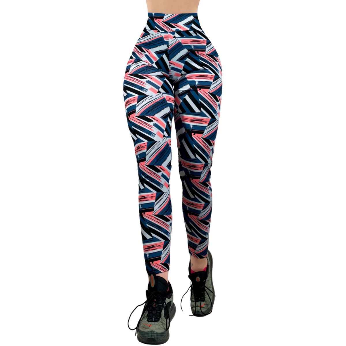 Pack De 2 Mallas Lycra Leggins Gym Casual Mayon Talle alto Mujer Diseños D2