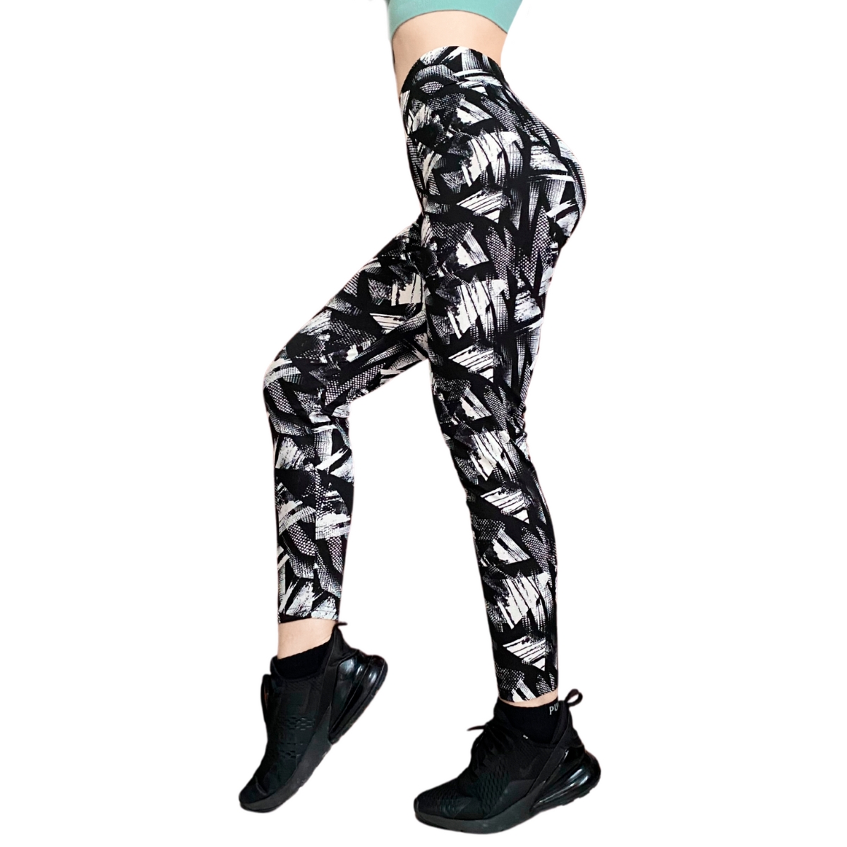 Pack De 2 Mallas Lycra Leggins Gym Casual Mayon Talle alto Mujer Diseños D2