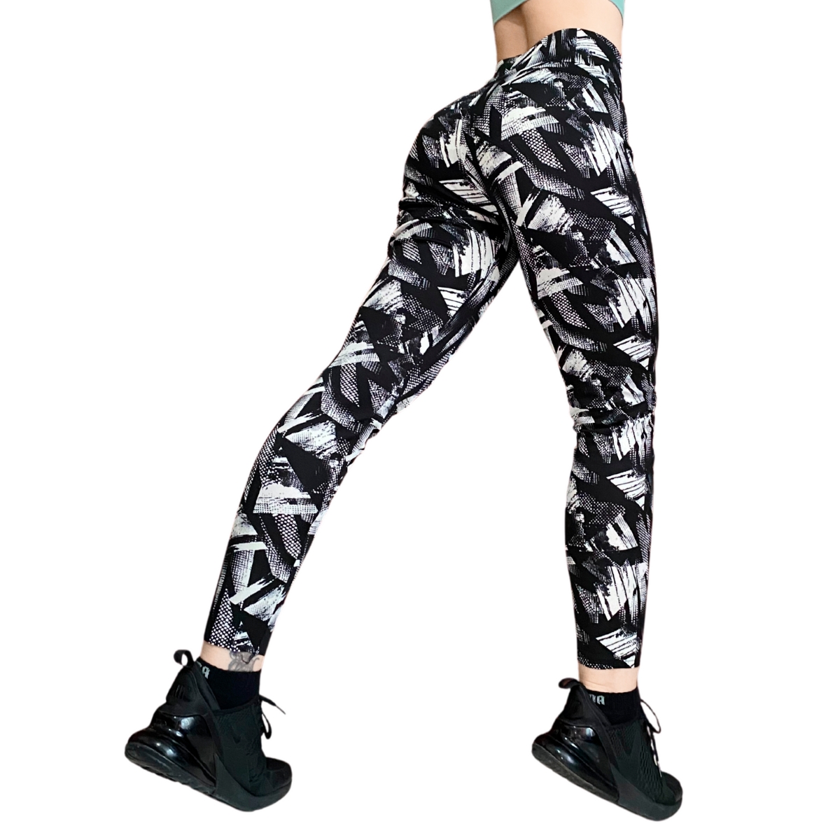 Pack De 2 Mallas Lycra Leggins Gym Casual Mayon Talle alto Mujer Diseños D2
