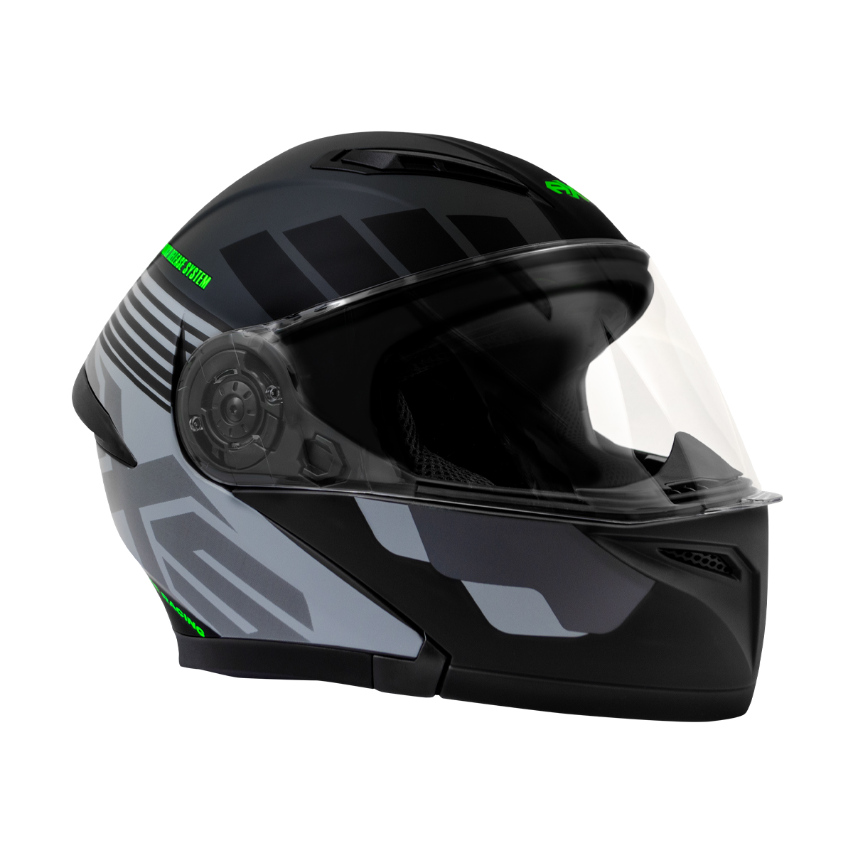 Casco AXS certificado  LITE gris/verde  L