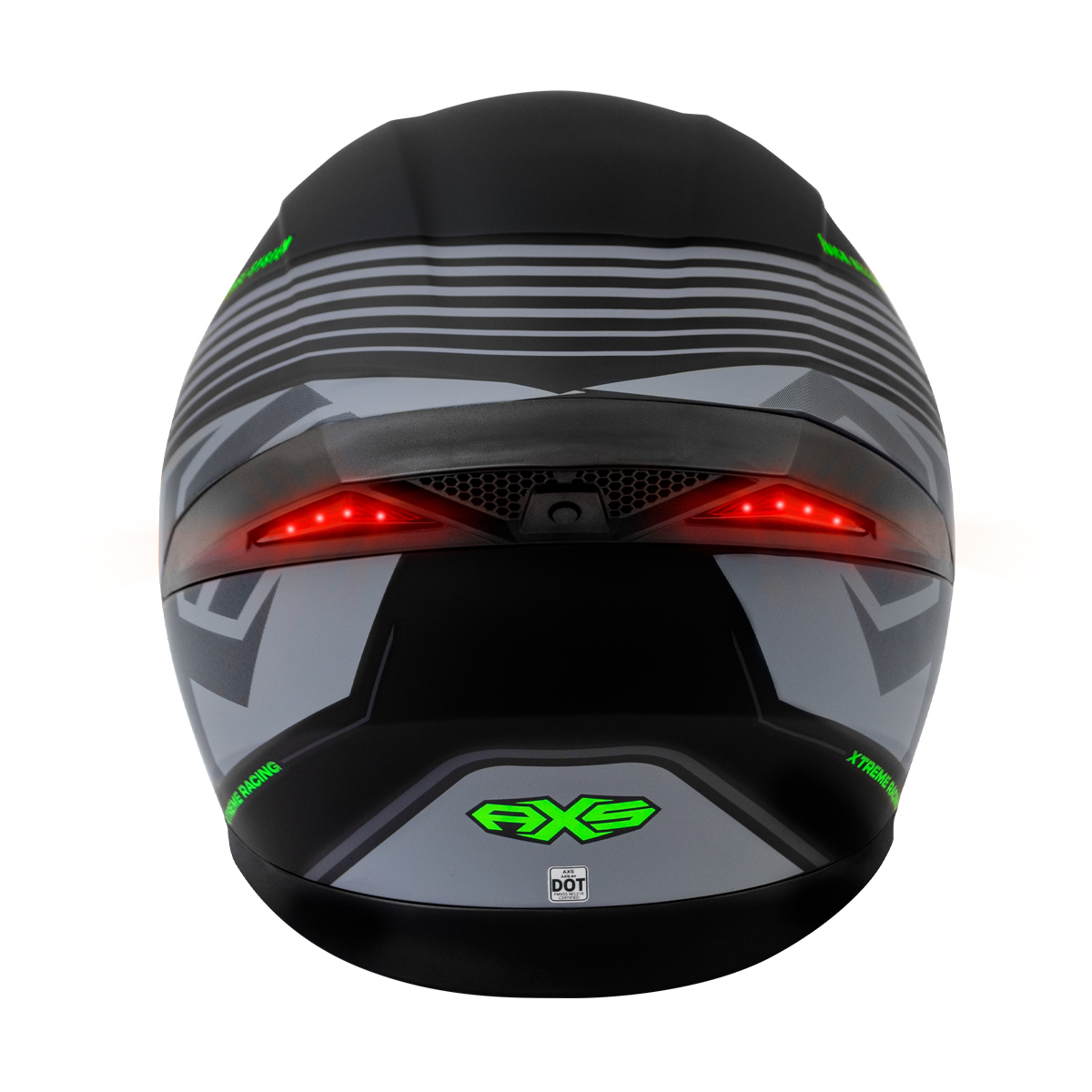 Casco AXS certificado  LITE gris/verde  L