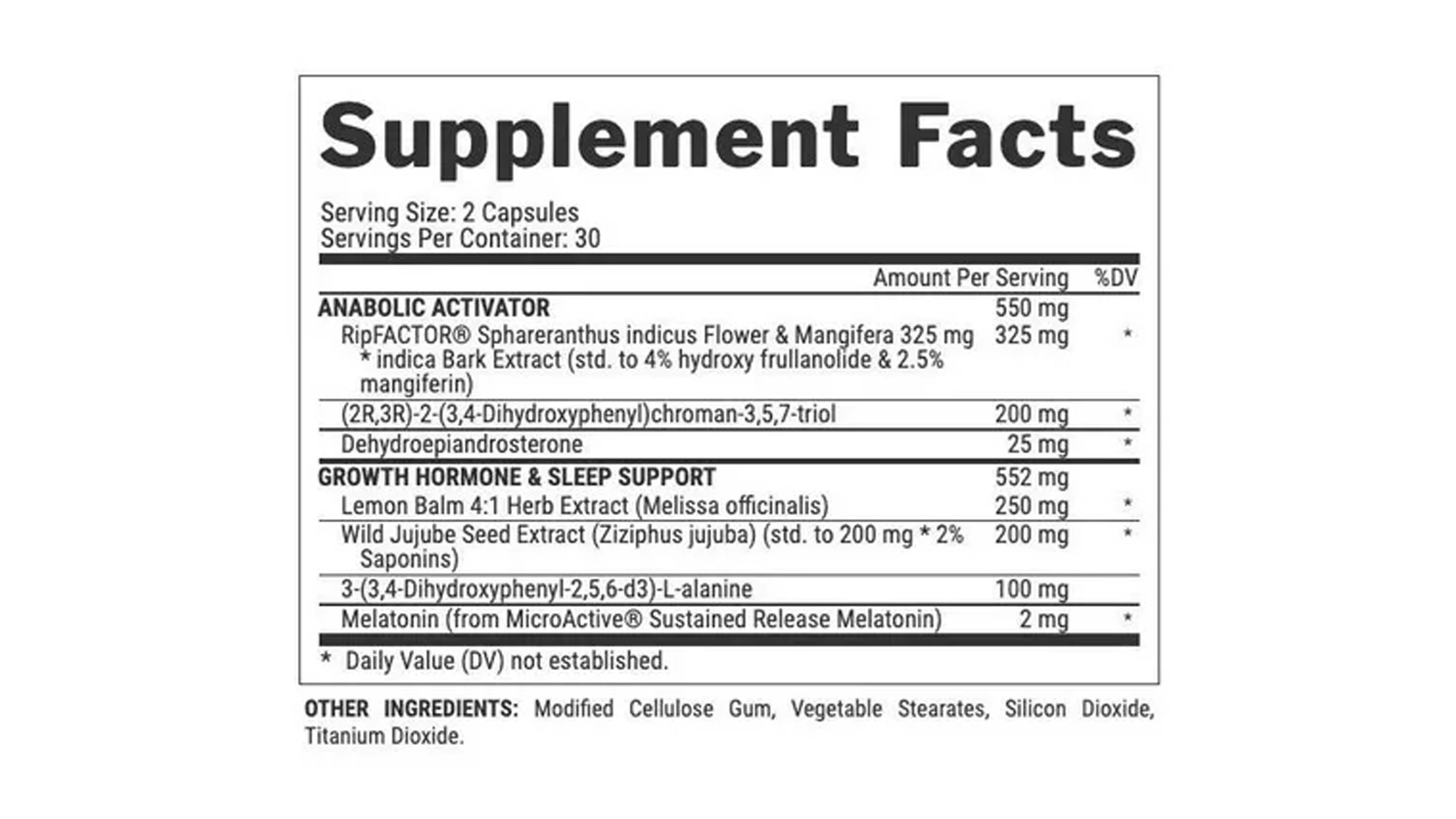 Precursor Testosterona Hombre Nutrex Anabol Hardcore Pm Nighttime 60cp