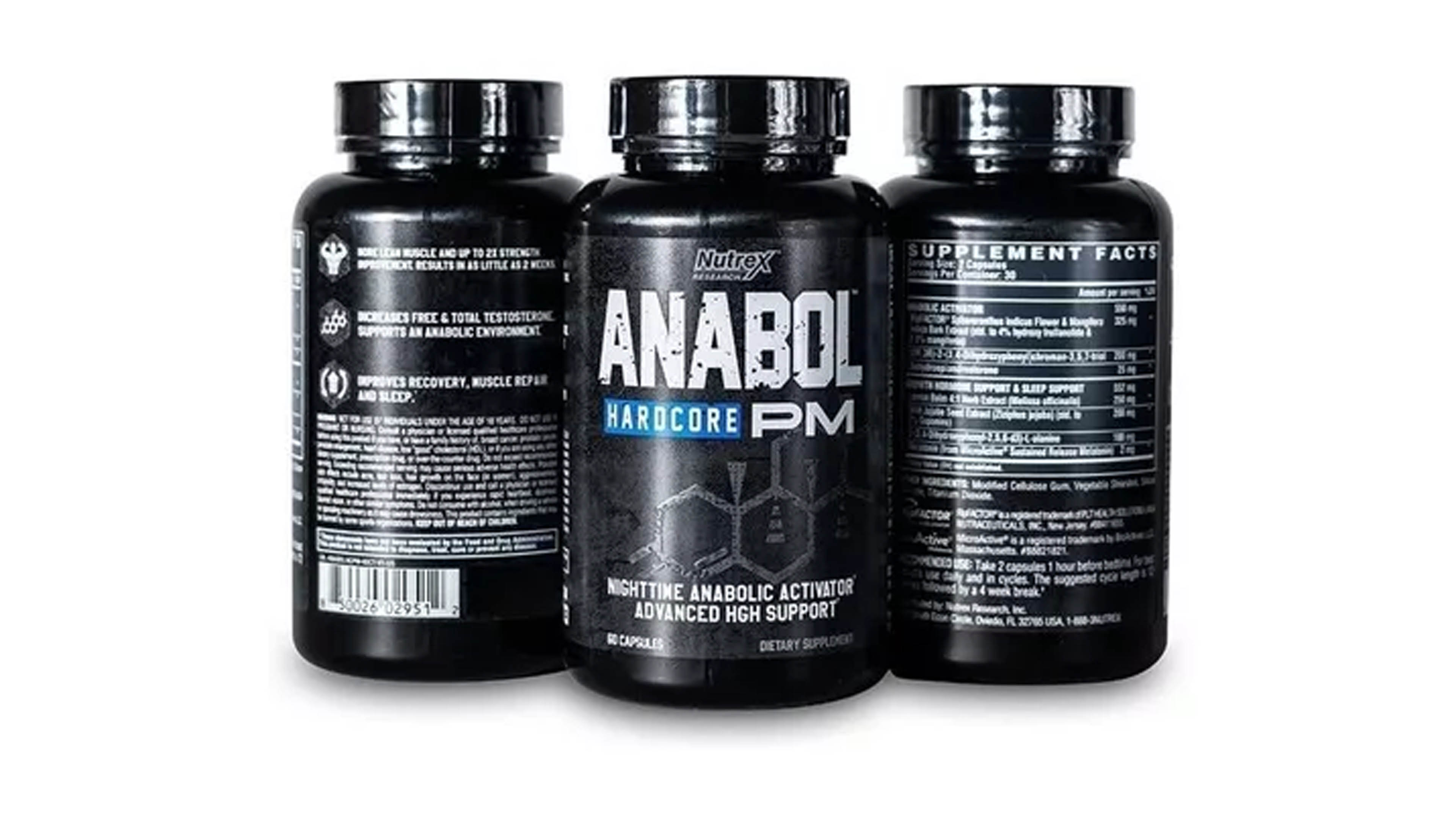 Precursor Testosterona Hombre Nutrex Anabol Hardcore Pm Nighttime 60cp