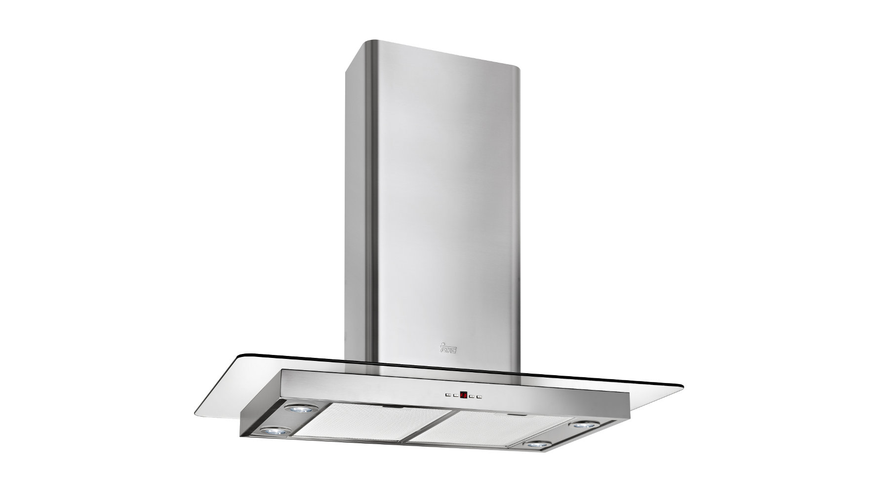 Campana  de Isla Teka DG3 ISLA de 90 cm Acero Inox y Cristal Altura Ajustable.