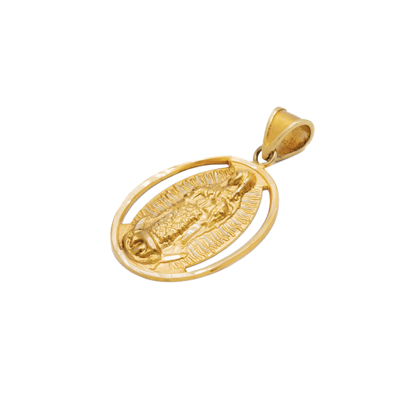Medalla Virgen de Guadalupe Oro 14 Kilates.