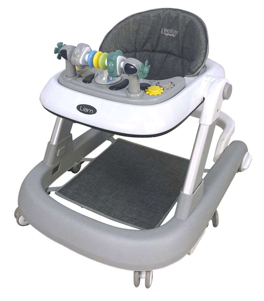 Andadera Para Bebé 3 en 1 Liam Gris Lifestyle By Infanti