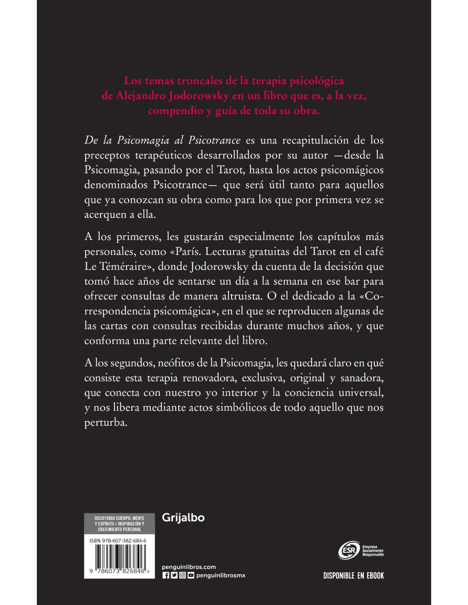 Libro De la Psicomagia al Psicotrance Alejandro Jodorowsky