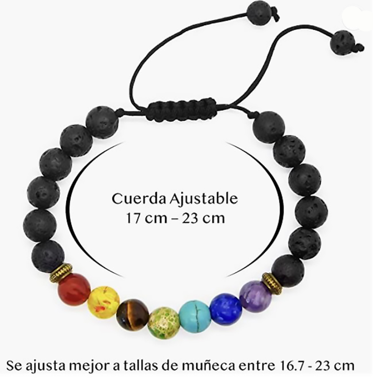 Pulseras para Hombre de Piedras Naturales, Pulseras de Piedras de Ojo de Tigre, Chakras, Lava Volcánica, Howlita o Ónix. Pulseras para Parejas - Ajustables