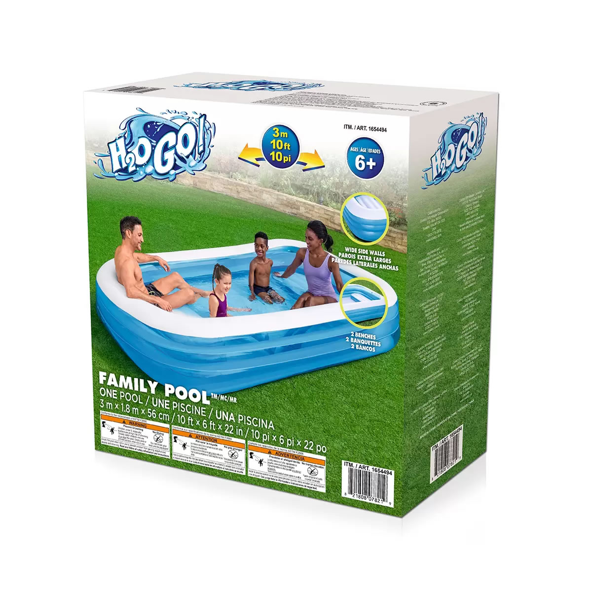 Alberca Familiar Inflable de 3.05 Metros H2OGO 13796E CST