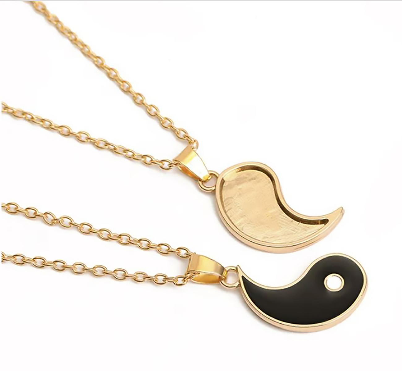Juego de Collar y Pulsera Yin Yang, Pulseras de Cordón Ajustables, Colgantes de Yin Yang para Pareas. Excelente regalo Navidad, Novios, Dia de la Madre, San Valentin, Aniversario