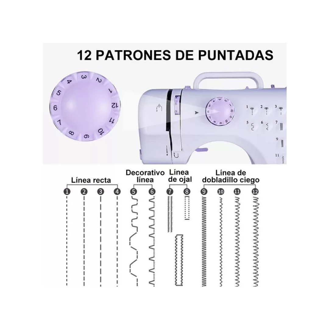 Máquina Coser Eléctrica Portátil El Hogar 115 Piezas Set Marca Yabely