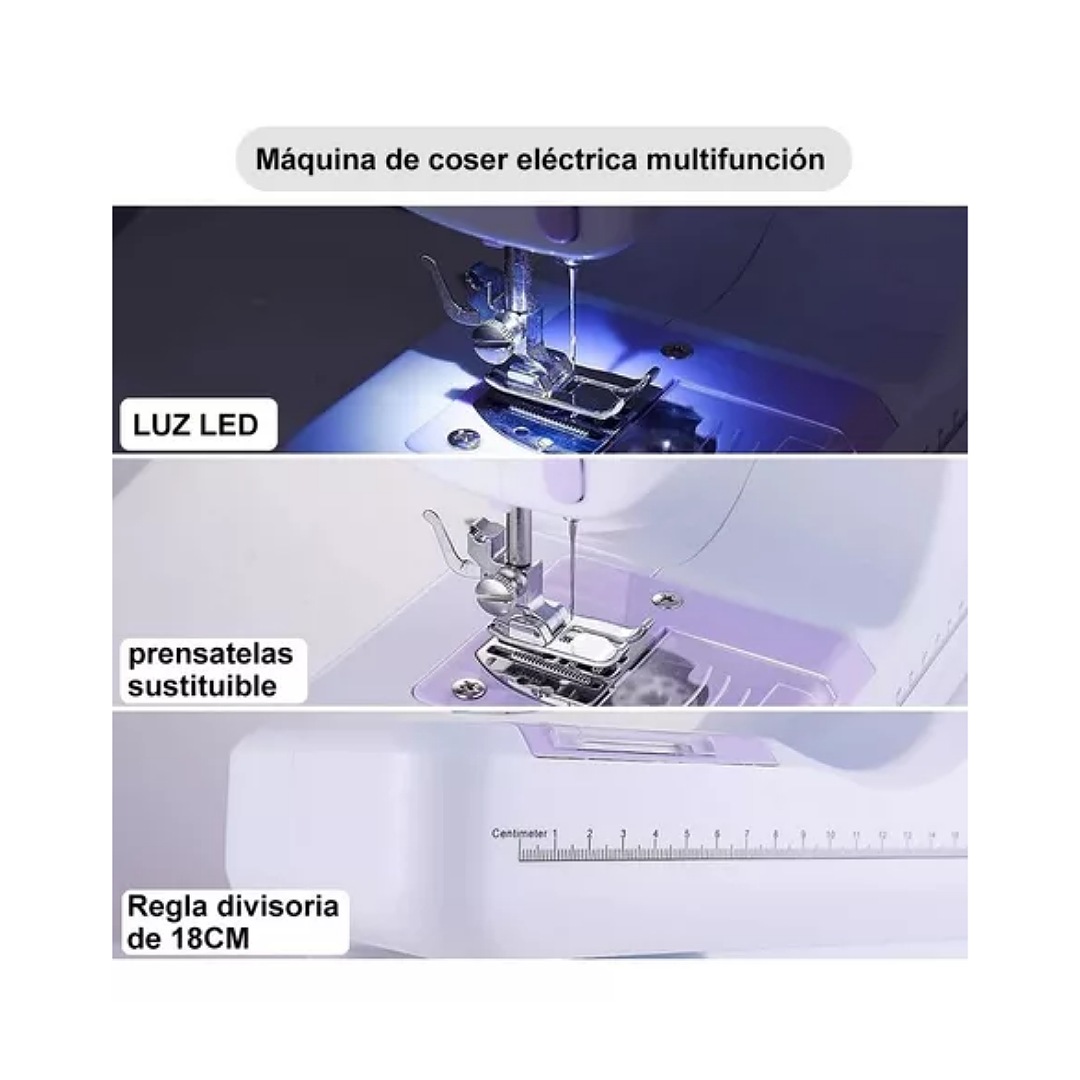 Máquina Coser Eléctrica Portátil El Hogar 115 Piezas Set Marca Yabely
