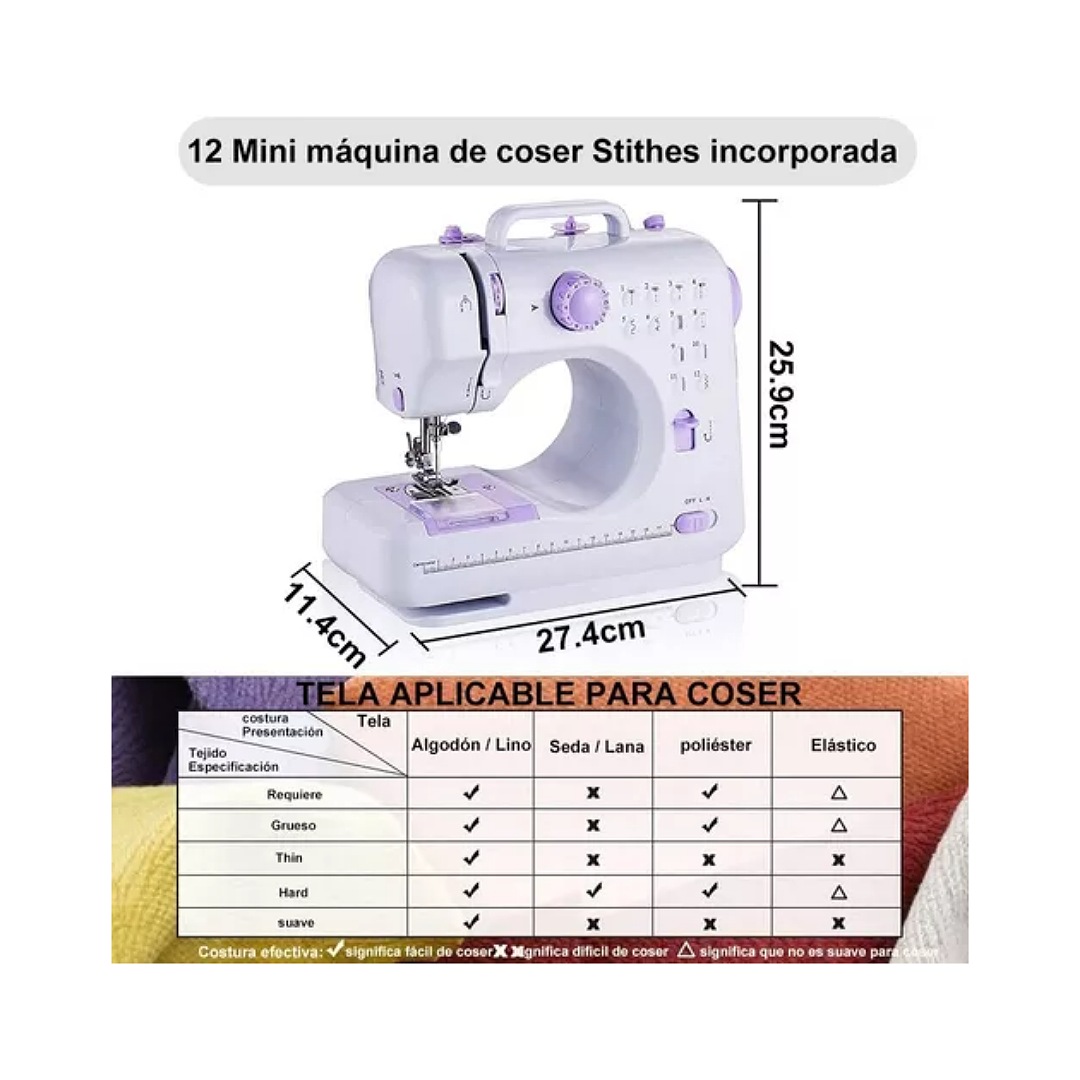 Máquina Coser Eléctrica Portátil El Hogar 115 Piezas Set Marca Yabely