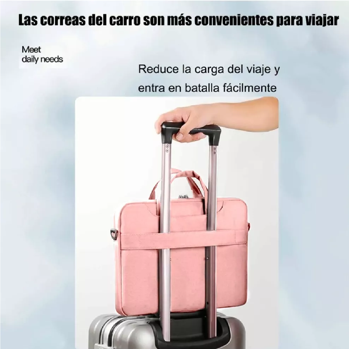 Bolsa Para Laptop 15.6 Pulgada Maletín Impermeable Portatil Rosa