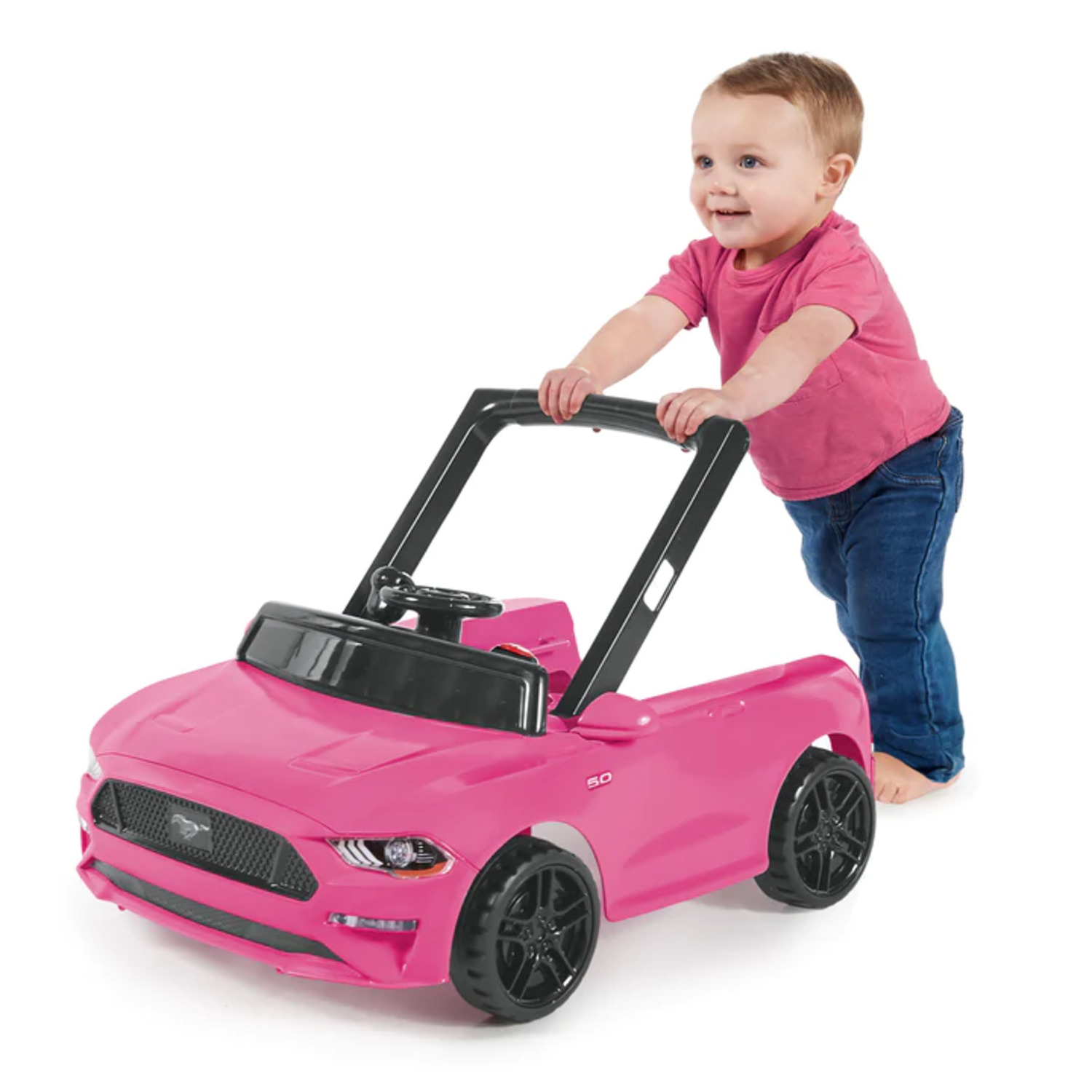 Andadera Andador Bright Starts Ford Mustang 4 En 1 Rosa