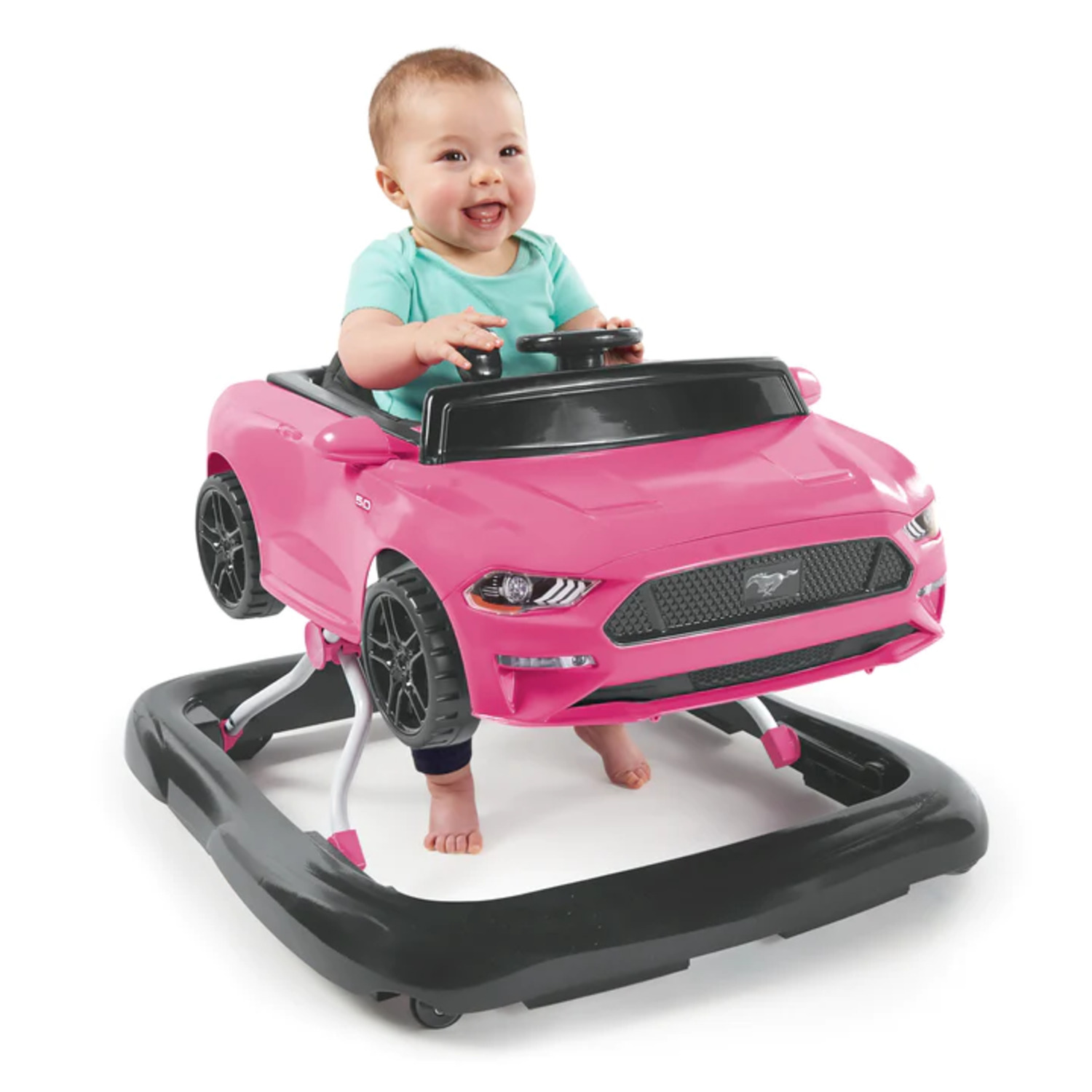 Andadera Andador Bright Starts Ford Mustang 4 En 1 Rosa