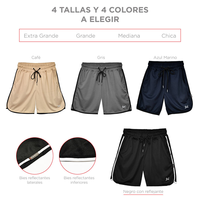 Short Deportivo Hombre Red Baboon Fit Gray Short Deportivo Ajustable CH
