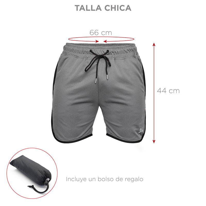 Short Deportivo Hombre Red Baboon Fit Gray Short Deportivo Ajustable CH