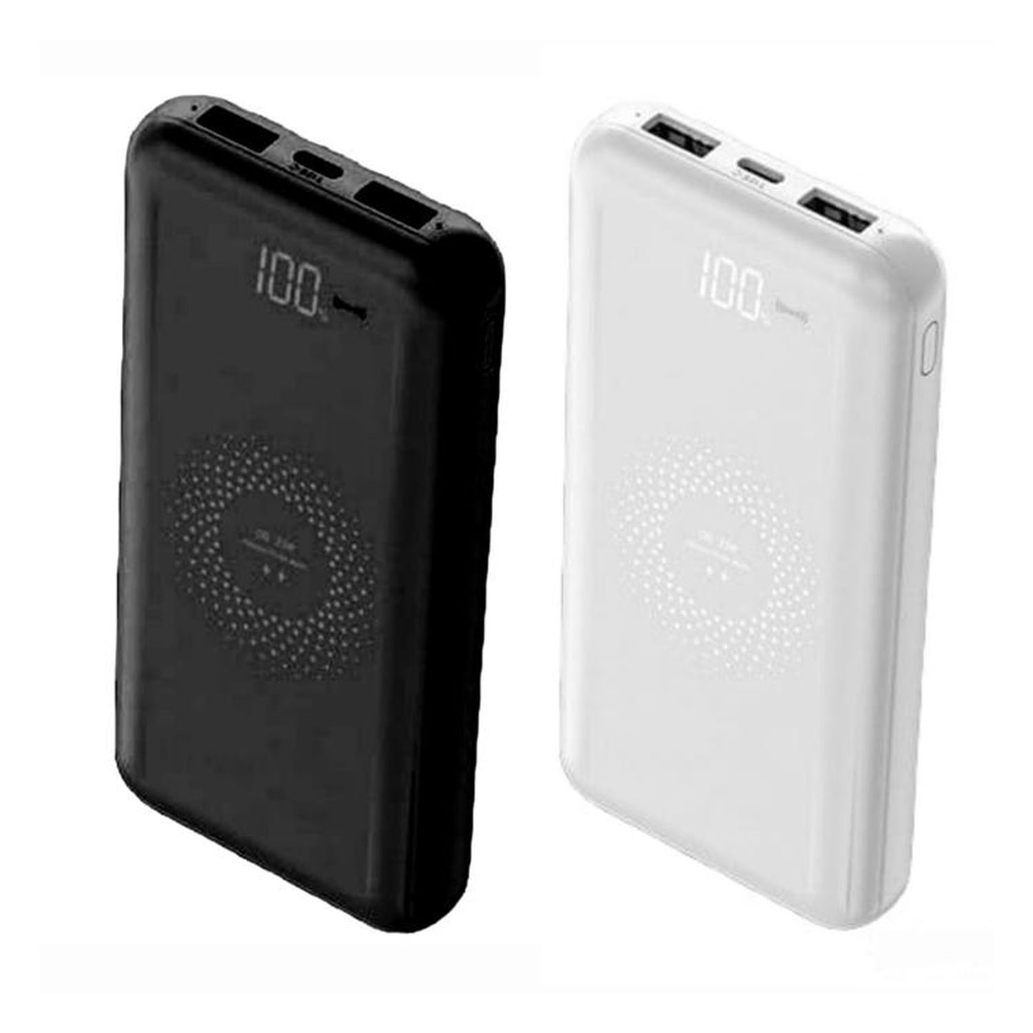 Cargador Portátil Qi Elegante MXQBU-001-15 30000Mah Negro Salida Qi Inalámbrica, 1xUSB 2,0 Entrada USB Tipo C Cable USB no Incluido, Qi BankPlus