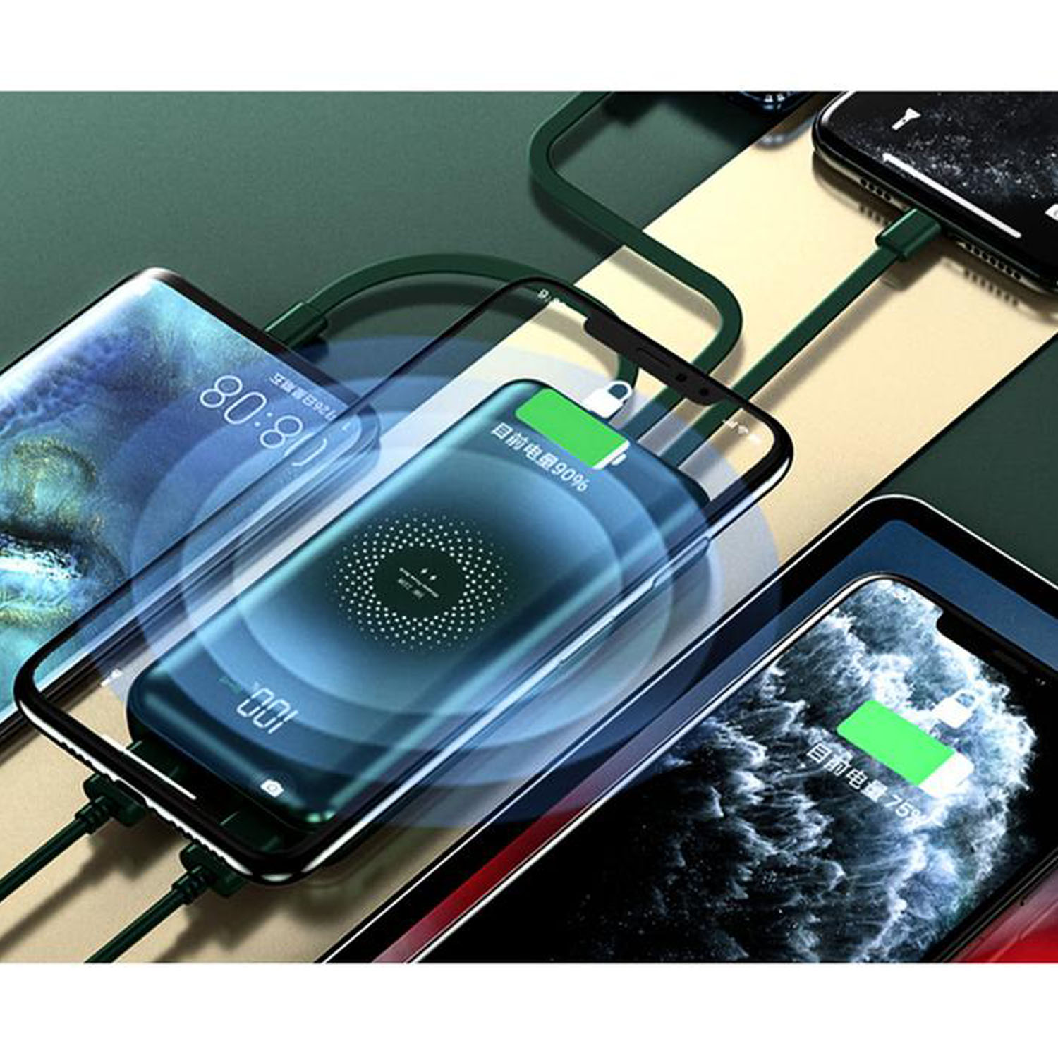 Wireless Power Bank Inalámbrica MXQBU-002-14 30000Mah Blanco Salida Qi Inalámbrica, 1xUSB 2,0 Entrada USB Tipo C Cable USB no Incluido, Qi BankPlus