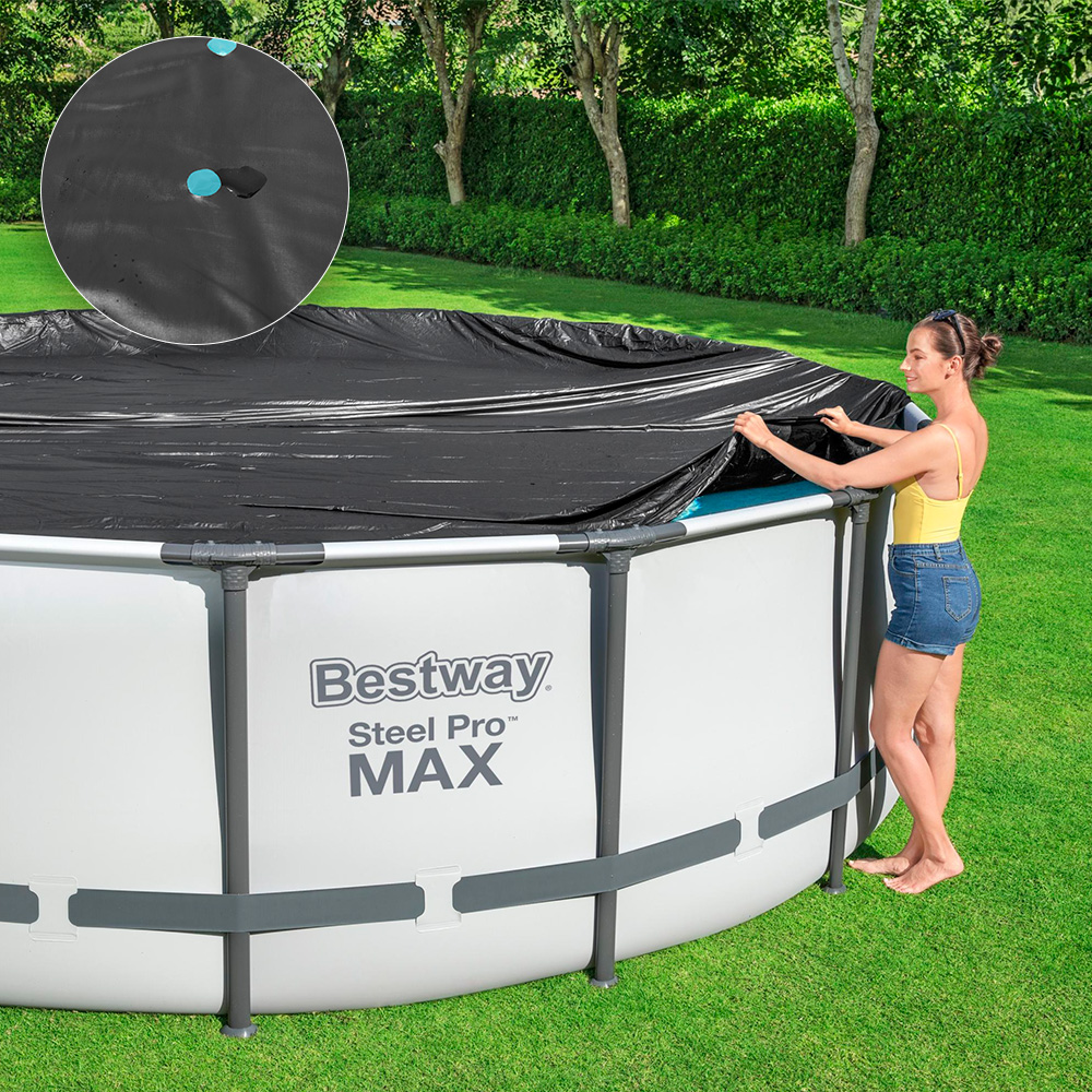 Cubierta De Alberca Circular 470 Cm Pvc Cobertor De Piscina