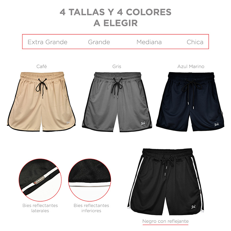 Short Deportivo Hombre Red Baboon Fit Gray Short Deportivo Ajustable M