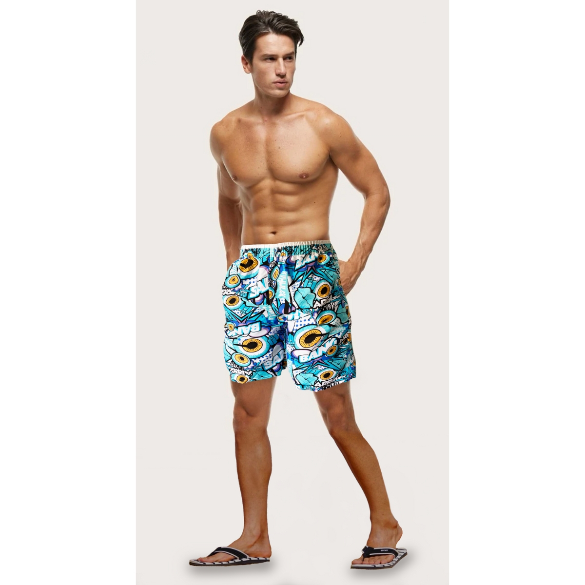 Conjunto 2 Pza Short De Verano Hombre Y Mujer Traje De Baño D23