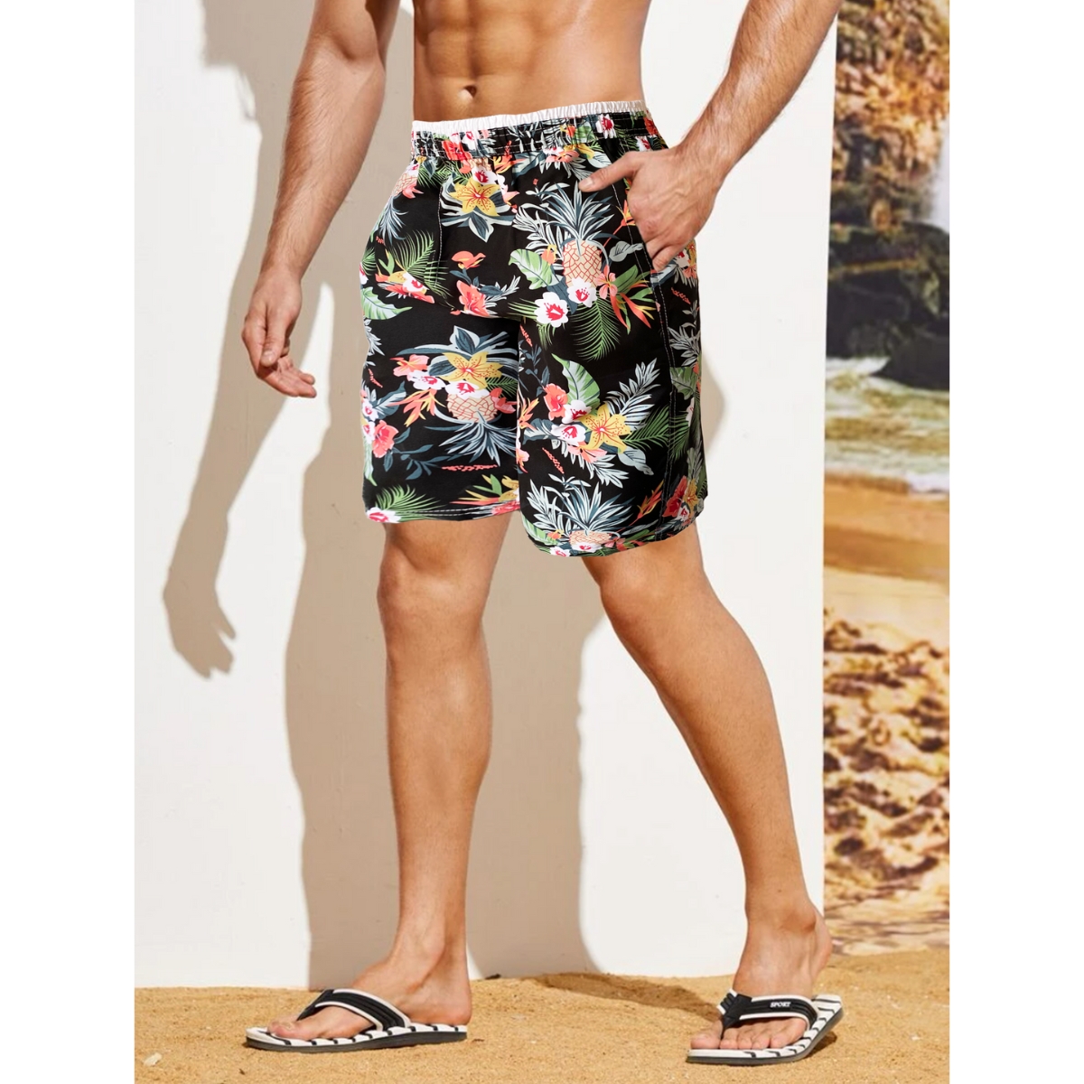 Conjunto 2 Pza Short De Verano Hombre Y Mujer Traje De Baño D24