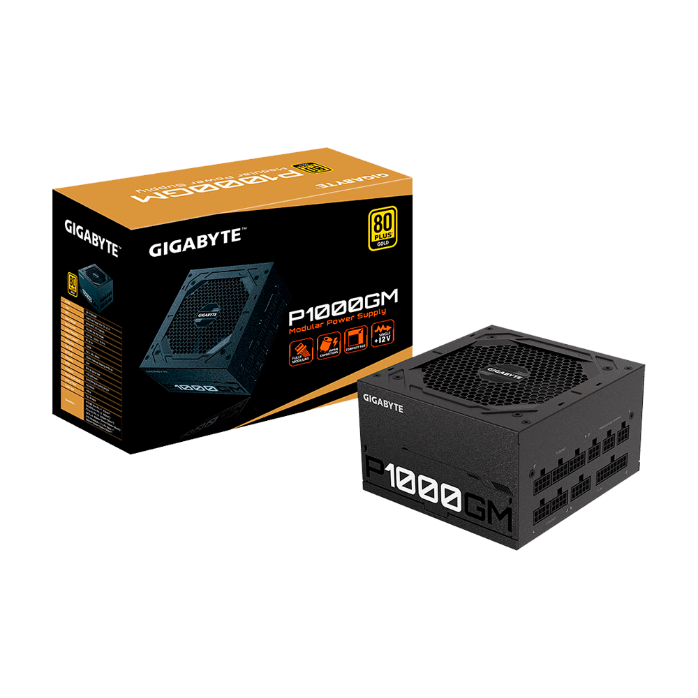 Fuente de Poder GIGABYTE 1000 Watts Modular Certificacion 80 Plus Gold