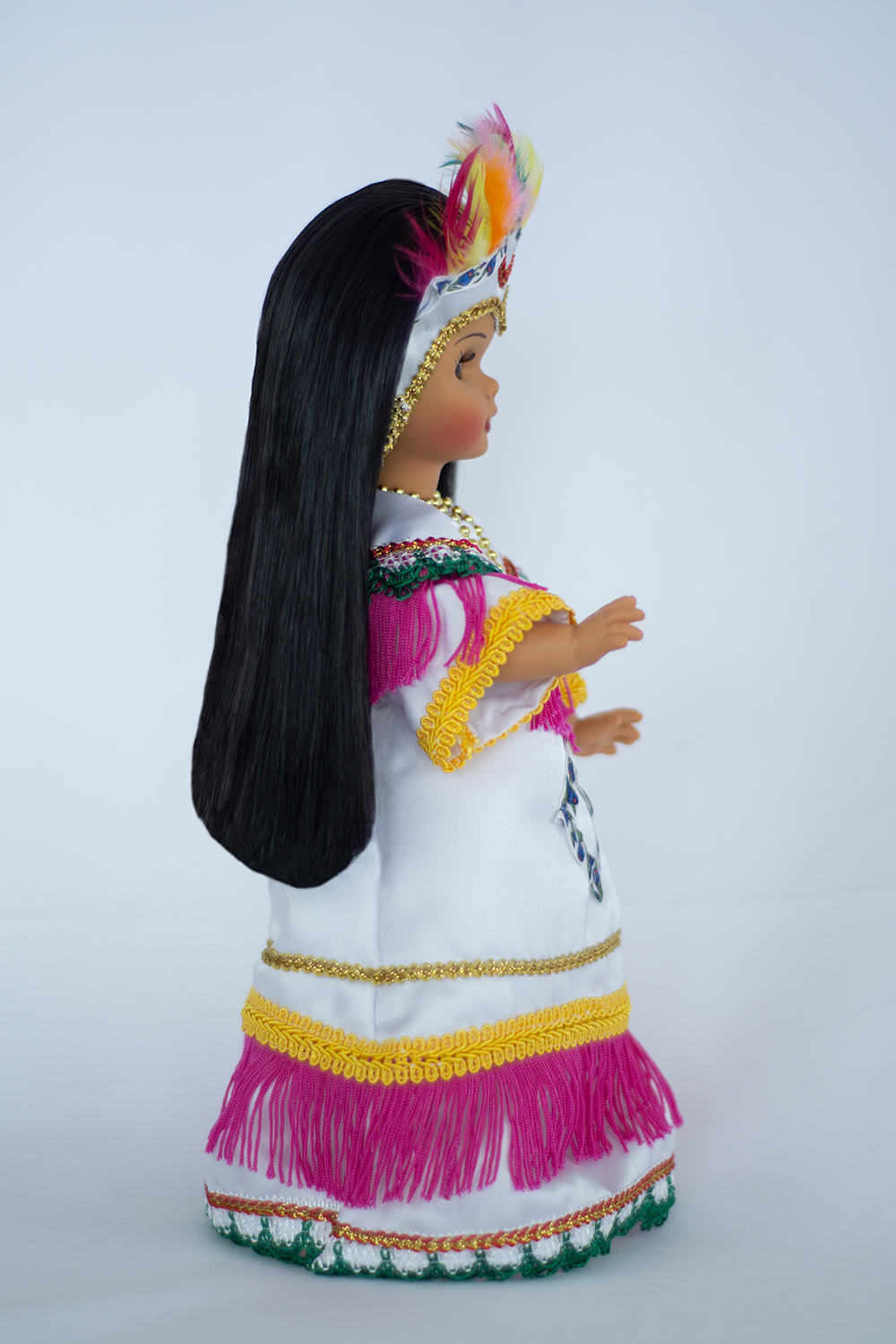 Eulalia Colecciones- Muñeca Mexicana Modelo Princesa Maya.  Pieza de colección de 38 cm. Hecha a Mano. Creación Original, variedad de colores en telas, detalles y accesorios.