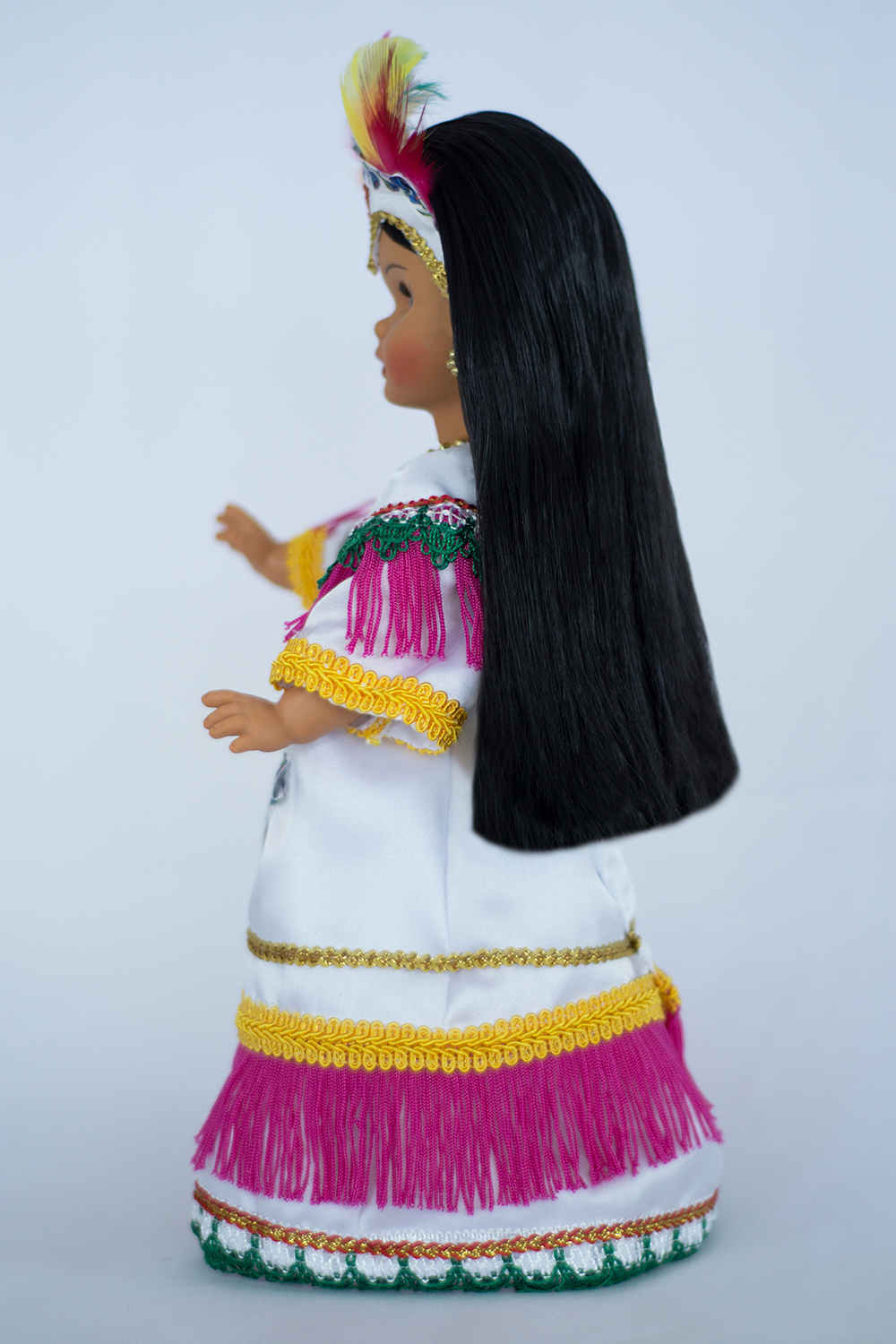 Eulalia Colecciones- Muñeca Mexicana Modelo Princesa Maya.  Pieza de colección de 38 cm. Hecha a Mano. Creación Original, variedad de colores en telas, detalles y accesorios.
