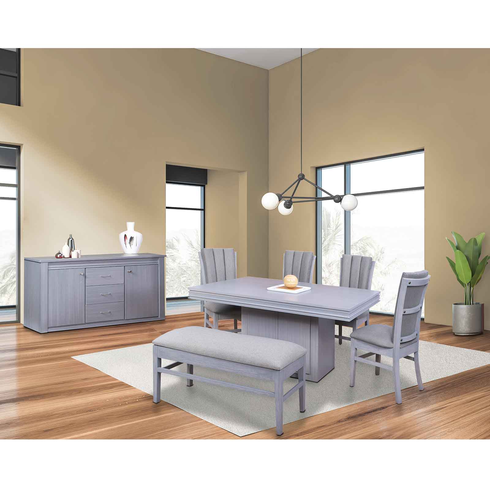 BUFFETERO KANSAS - COLOR GRIS MOBELO ENTREGA ÚNICAMENTE EN CDMX, QUERÉTARO, PACHUCA, TOLUCA Y SUS ÁREAS METROPOLITANAS