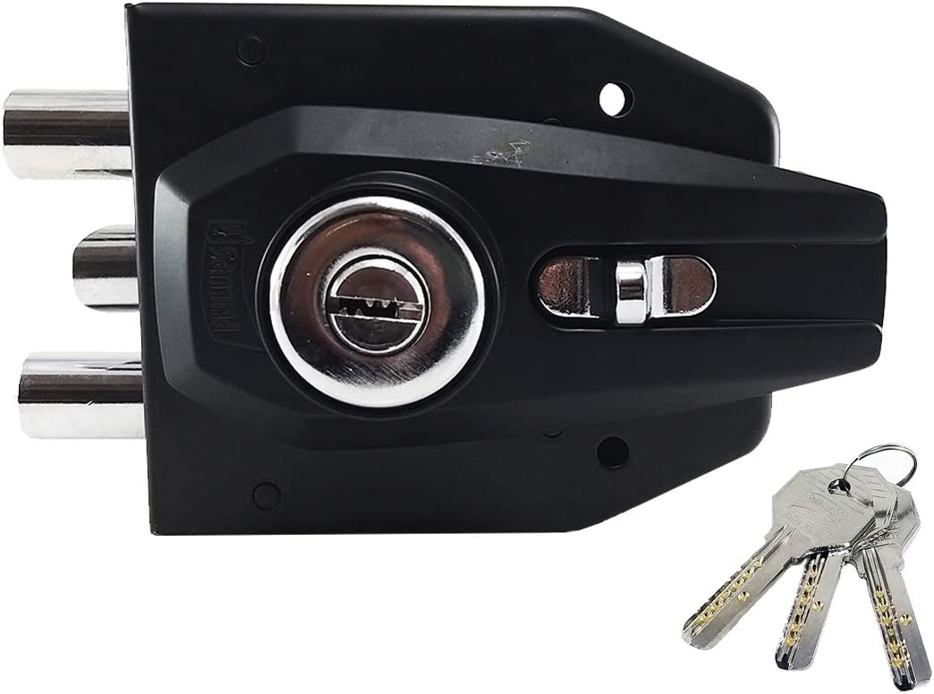 CERRADURA DE SOBREPONER ALTA SEGURIDAD MOD. AS-2000 ANE NEGRA