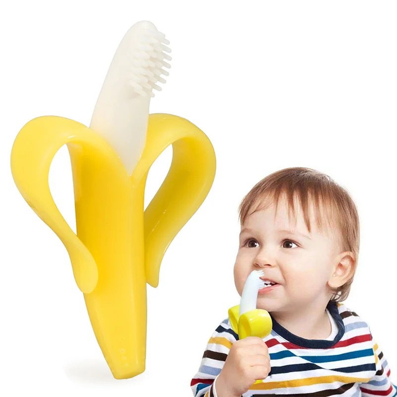 2 Mordedores De Juguete En Forma De Banana Para La Dentición Del Bebe