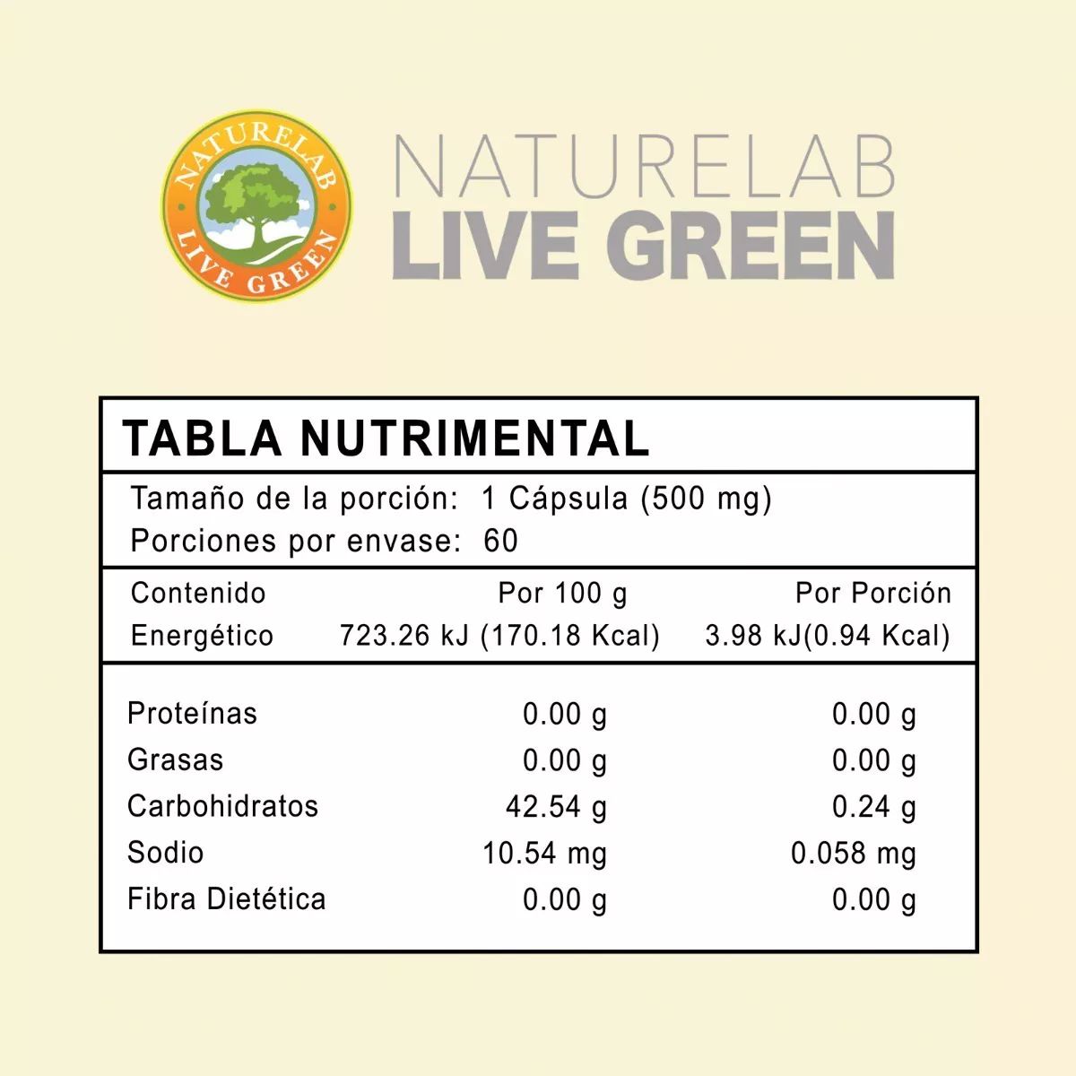 L-Carnitina - Minerales - 60 Cápsulas De 500mg- Naturelab Sin Sabo