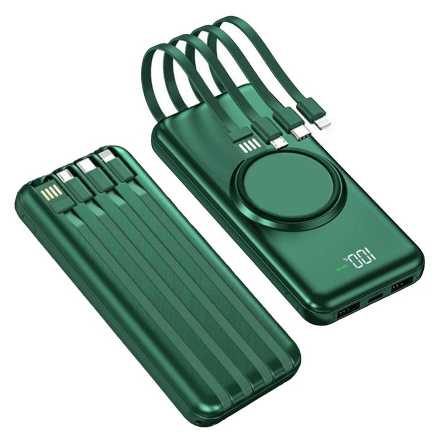 Cargador Portátil Qi Elegante MXQMB-003-10 30000Mah Blanco Salida Qi Inalámbrica, 1xUSB 2,1 Entrada USB Tipo C Cable USB No incluido, Qi MultiBank