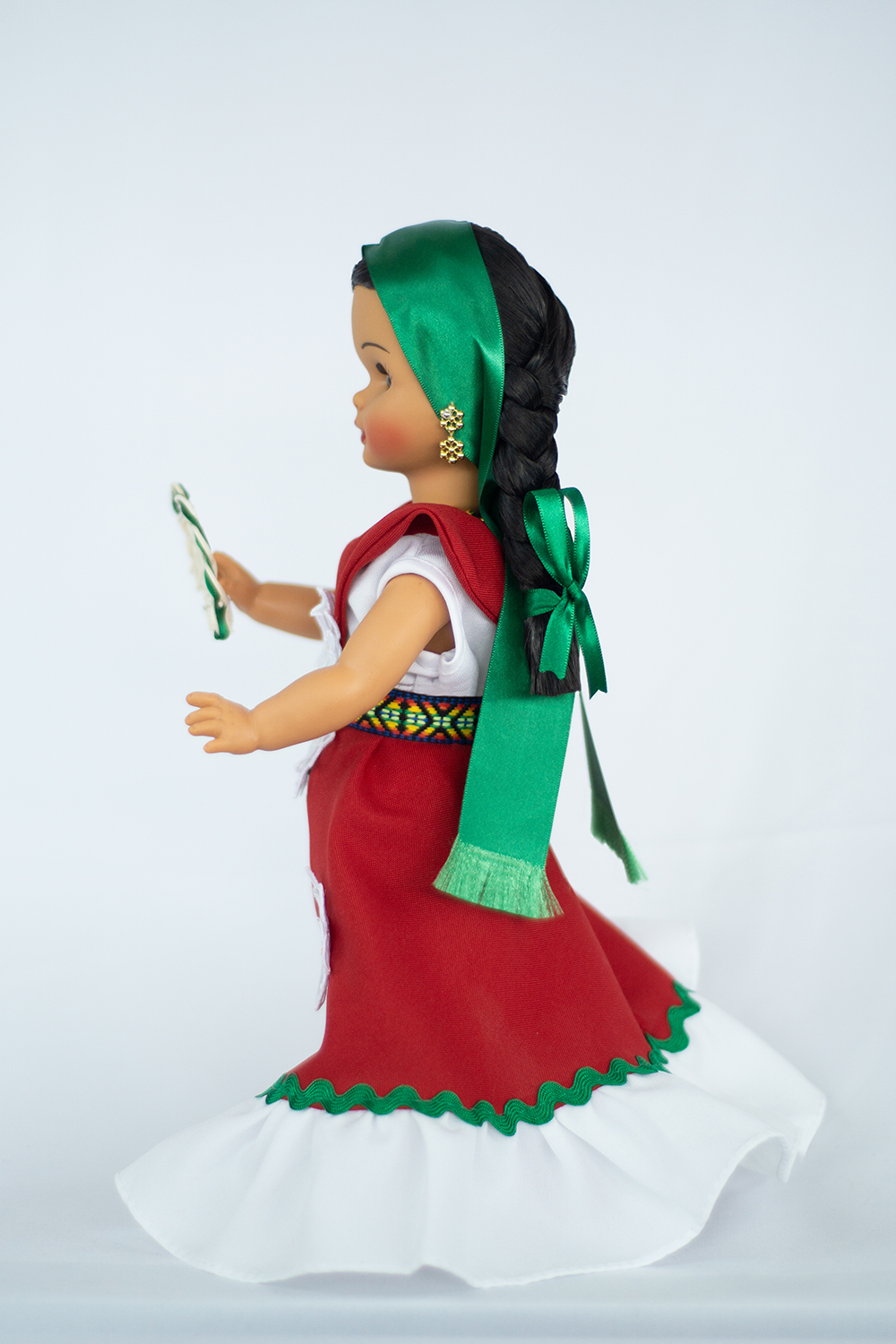 Eulalia Colecciones- Muñeca Mexicana Modelo Baja California.  pieza de colección de 34 cm. Hecha a Mano. Accesorios varios colores. 