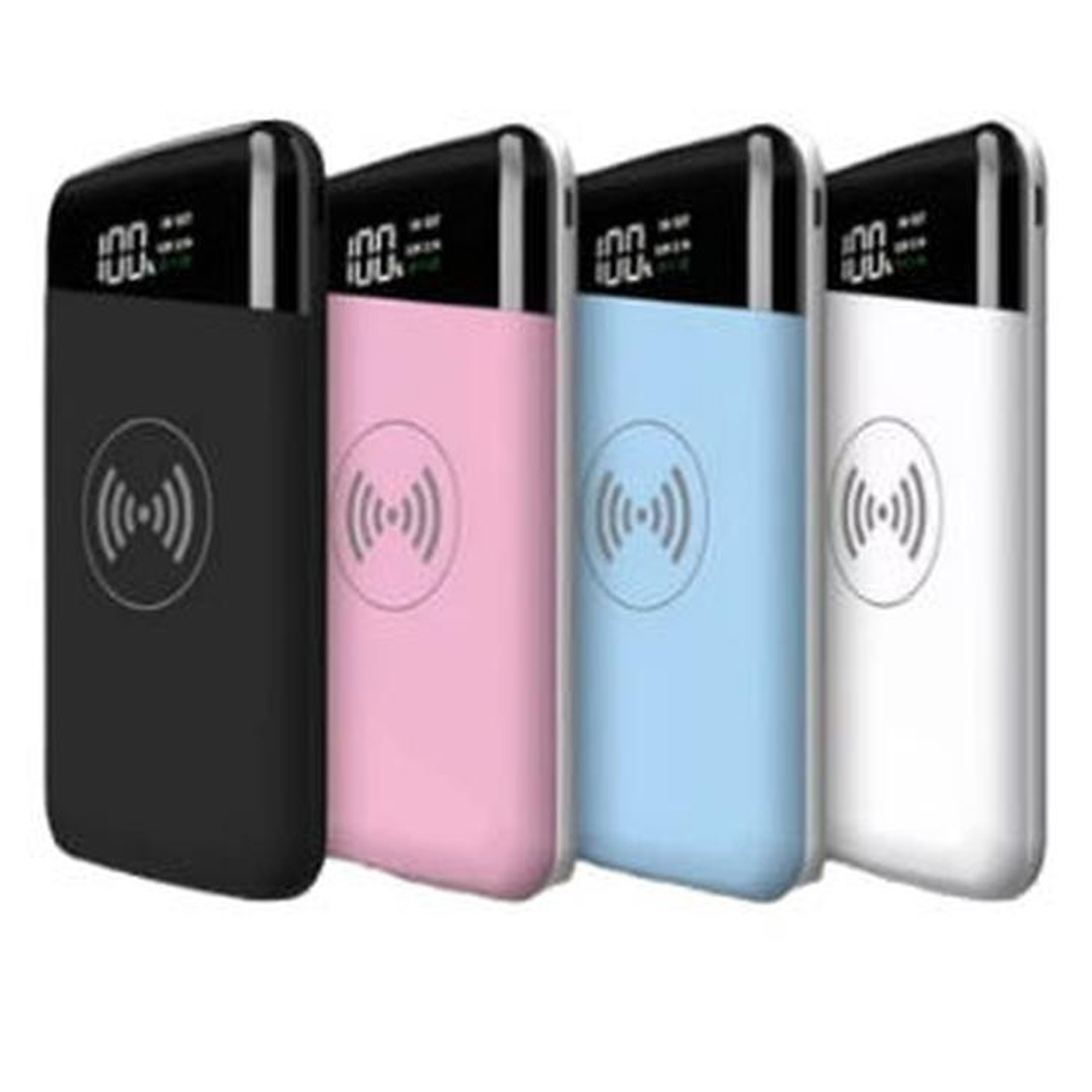 Wireless Power Bank Para Xiaomi MXQPP-002-7 30000Mah Blanco Salida Qi Inalámbrica, 1xUSB 2 Entrada USB Tipo C Cable USB Incluido,, Qi PowerPro