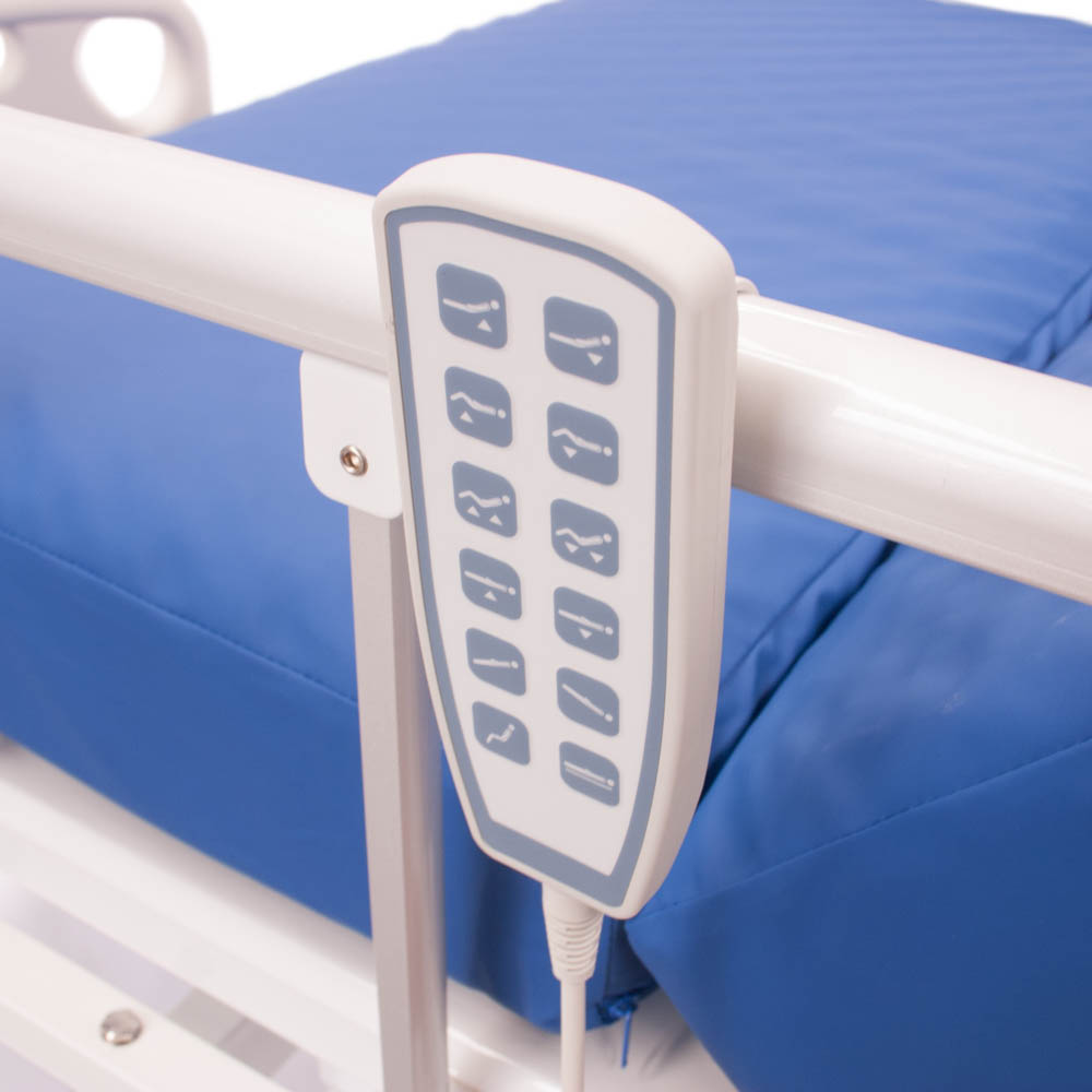 Cama Eléctrica De 6 Posiciones, Eléctrica Ajustable Con Portasueros y 3 Motores Eléctricos..