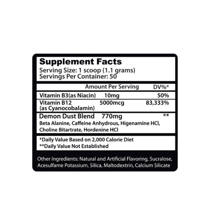 Pre Entreno Demon Dust 50 serv Insane Labz.