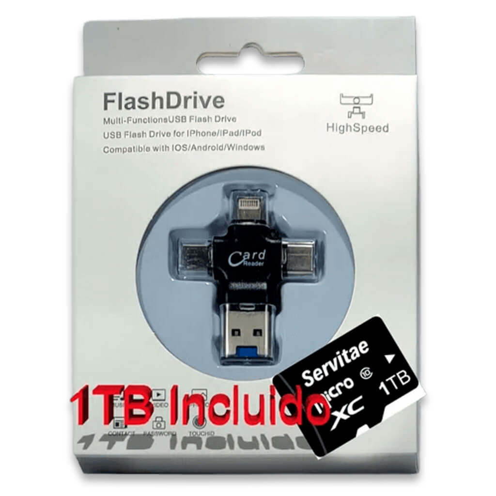 Memoria 1tb iPhone Android iPad Pc Usb-c Ios Microusb 1 Tera