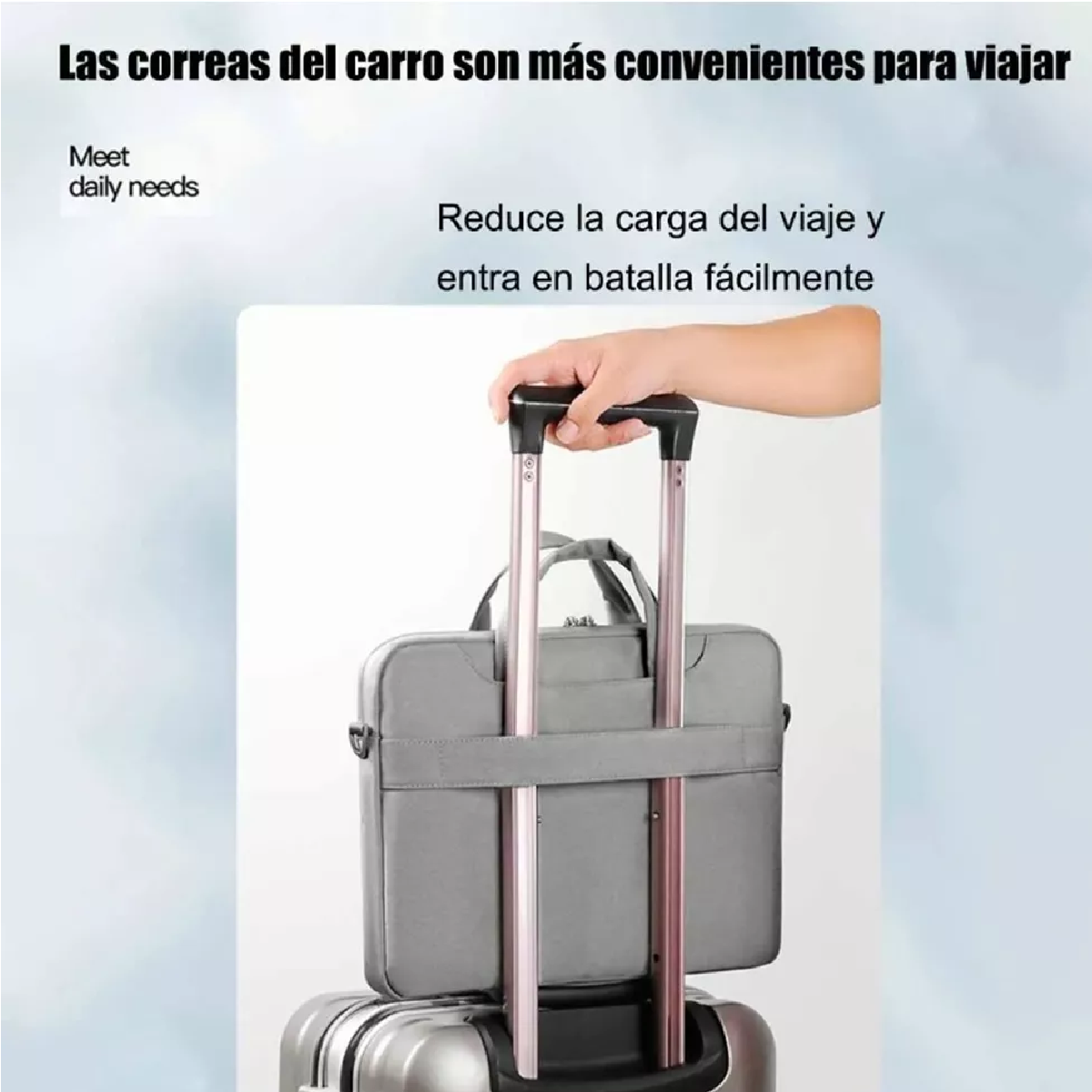 Bolsa Para Laptop 15.6 Pulgada Maletín Impermeable Portatil Gris