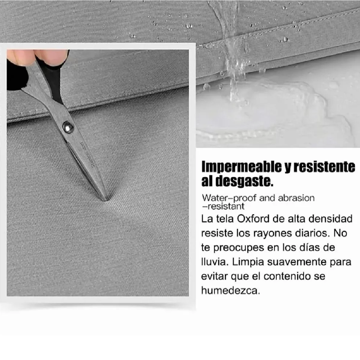 Bolsa Para Laptop 15.6 Pulgada Maletín Impermeable Portatil Gris