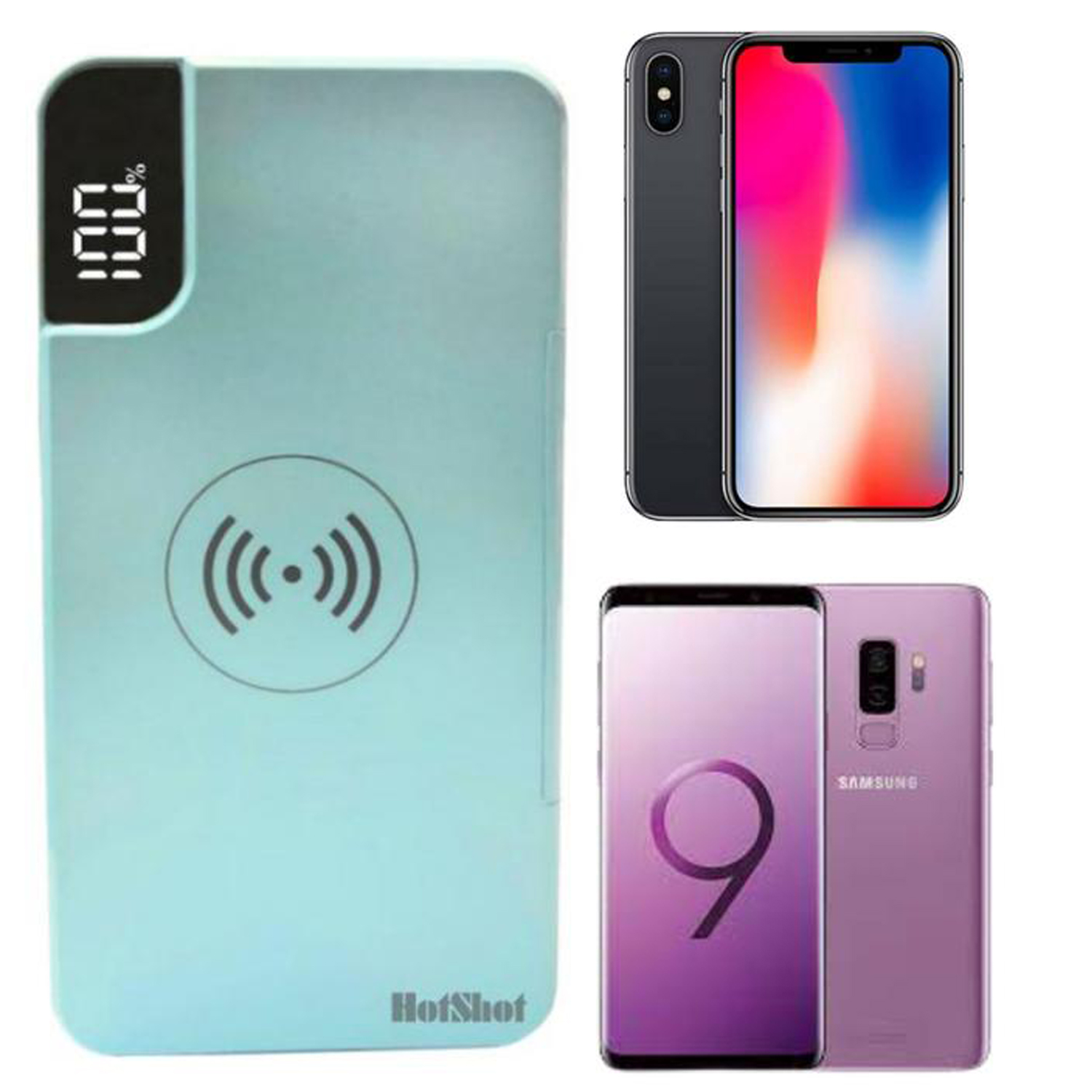 Cargador Qi Inalámbrico Qi Vintage MXQIV-004-4 30000mA Azul Salida Qi inalámbrica 1xUSB 3,0 1xUSB 1,0 Entrada Cable USB incluido, Qi Vintage