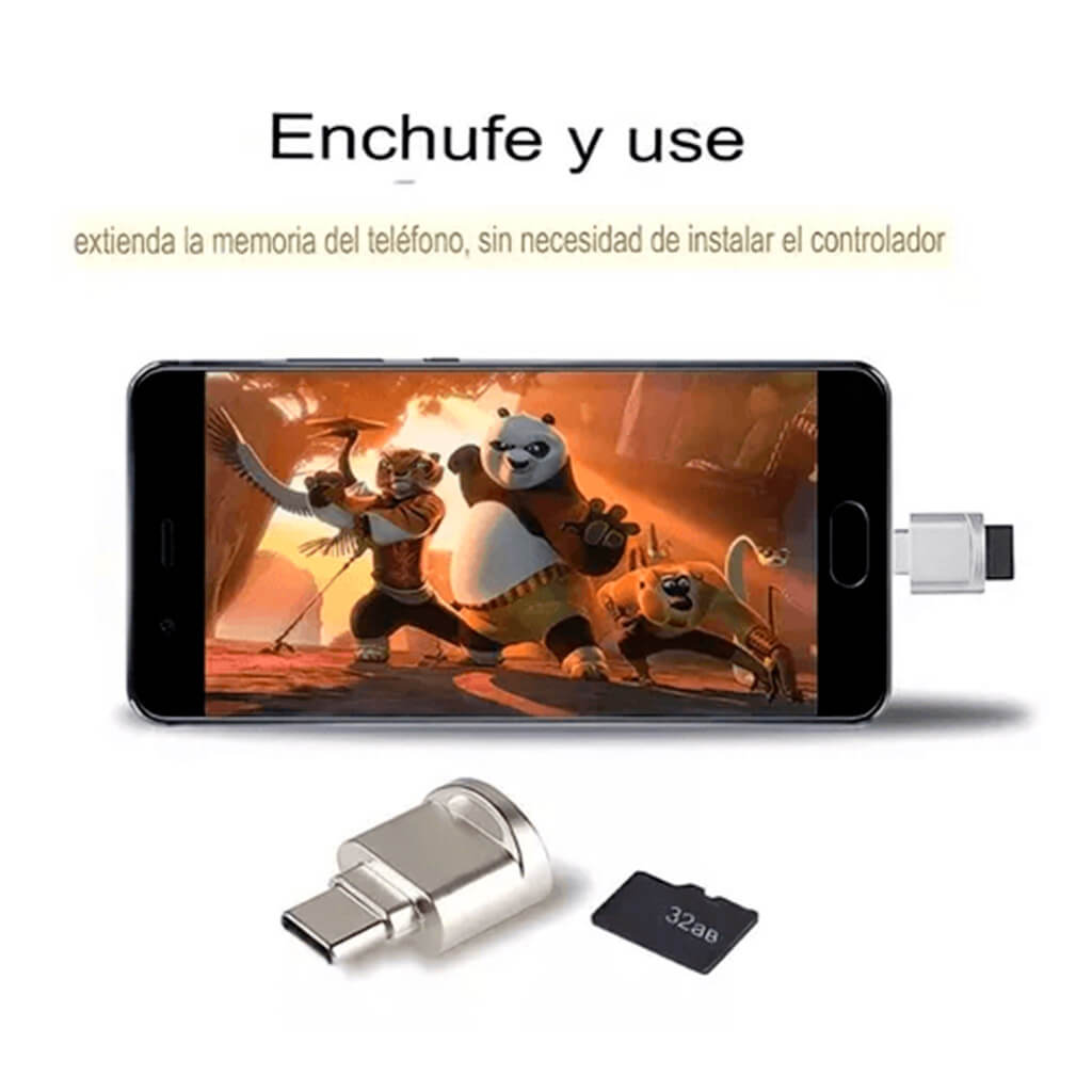 Adaptador Microsd A Usb-c Celular Tablet O Pc Servitae Otg