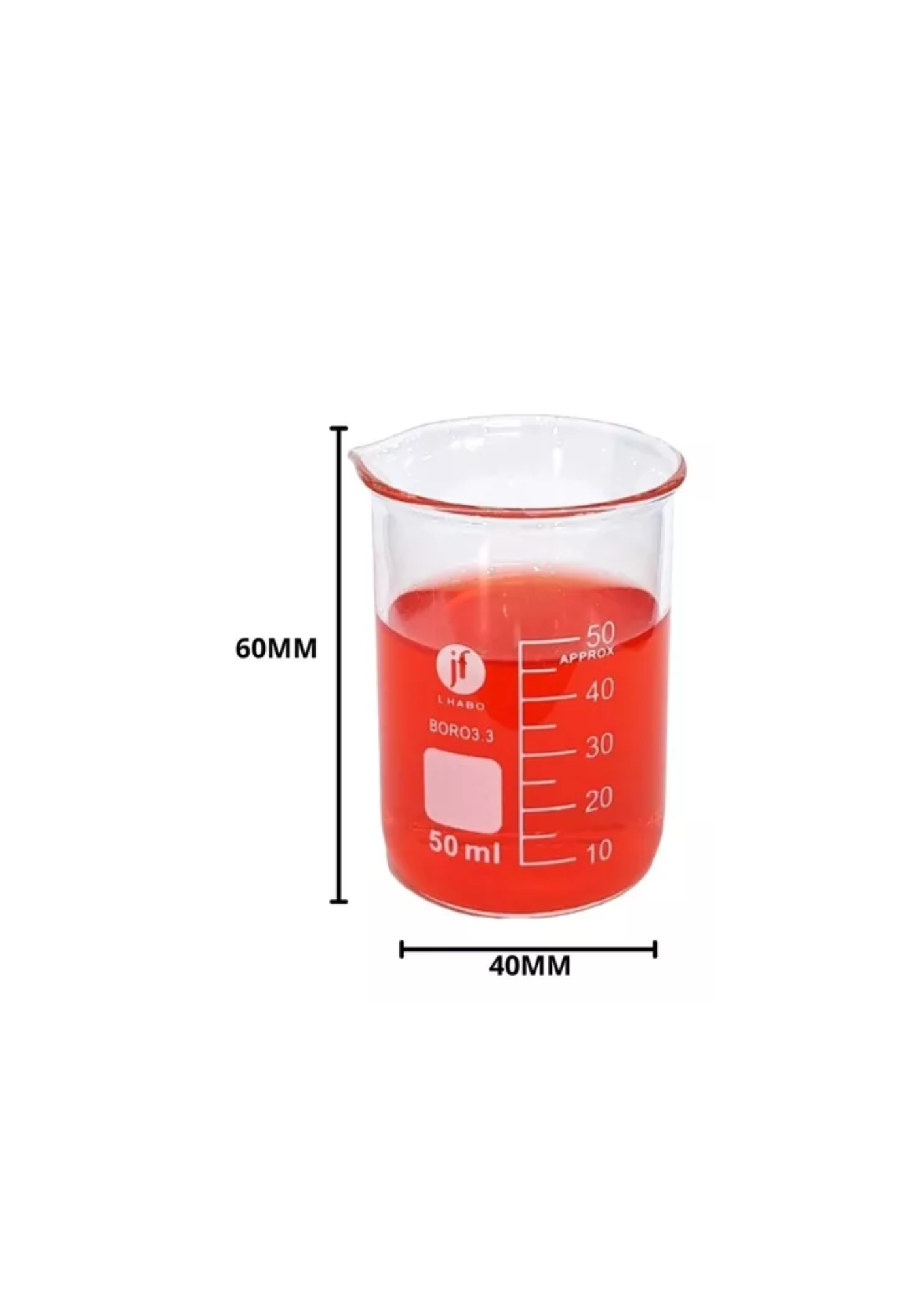 Vaso Precipitado De Vidrio 50 Ml Jf Lhabo