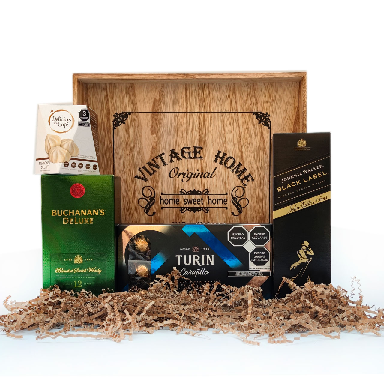 Regalo con Whisky Black Label y Buchanan´s 12 años con Chocolates